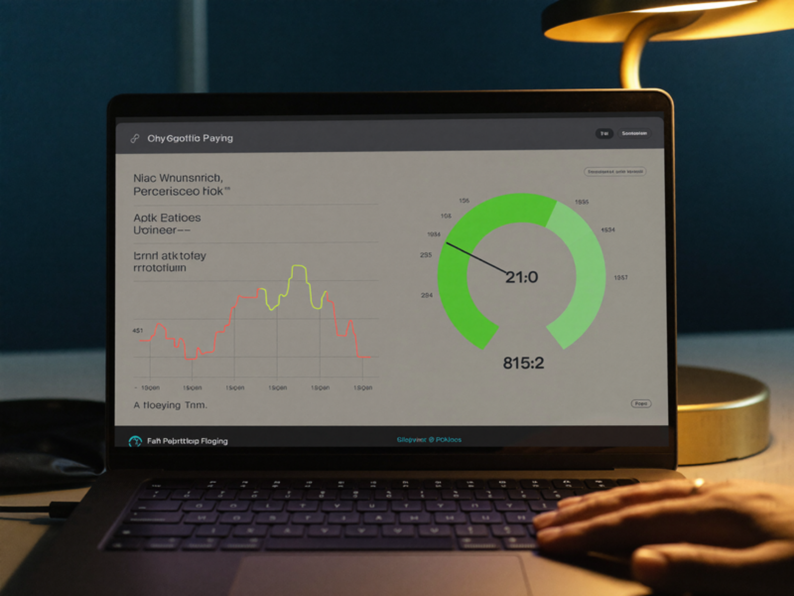 Business dashboard on a monitor