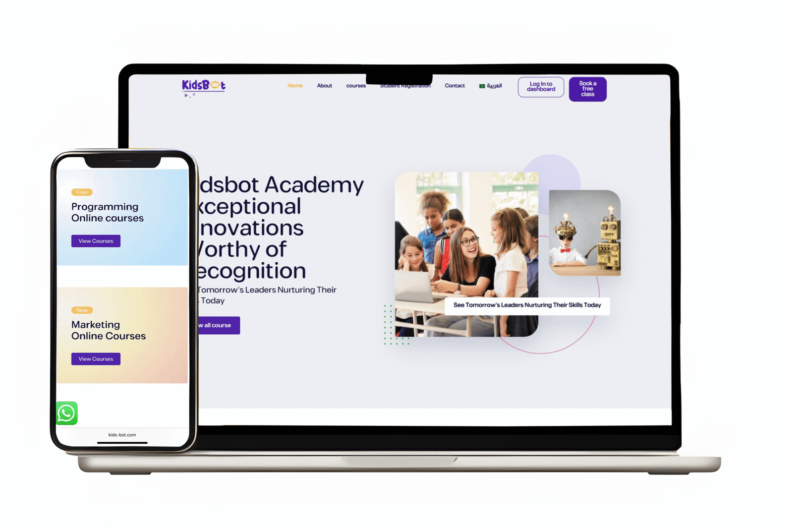 Kids Bot website